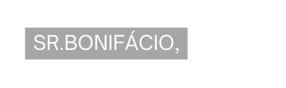 SR BONIFÁCIO